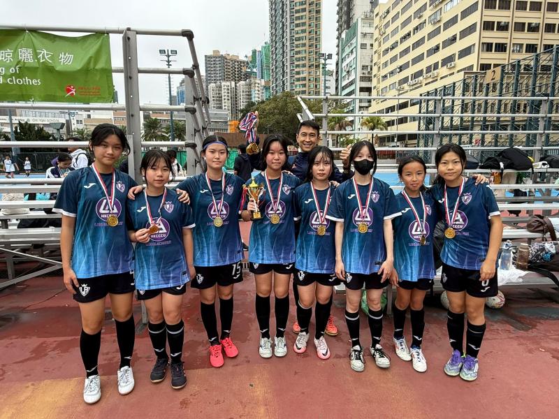 Girls Football Team (Secondary Division) Victory Vibes On the Pitch